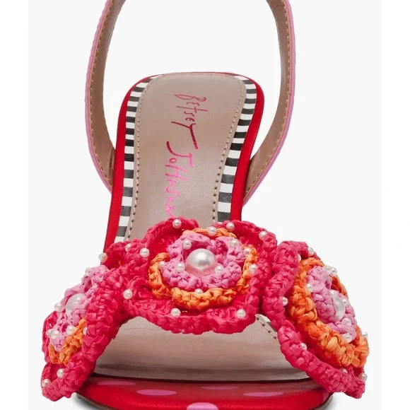 Betsey Johnson Pink and Red Polka Dot Heels - Picture 5 of 6